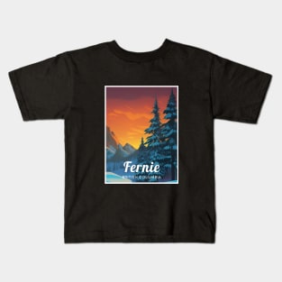 Fernie British Columbia Canada ski Kids T-Shirt